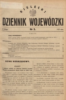 Kielecki Dziennik Wojewódzki. 1929, nr 5 |PDF|