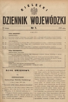 Kielecki Dziennik Wojewódzki. 1929, nr 7 |PDF|