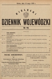 Kielecki Dziennik Wojewódzki. 1929, nr 19 |PDF|