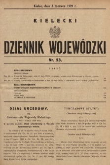 Kielecki Dziennik Wojewódzki. 1929, nr 23 |PDF|