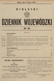 Kielecki Dziennik Wojewódzki. 1929, nr 30 |PDF|