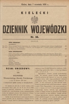 Kielecki Dziennik Wojewódzki. 1929, nr 36 |PDF|