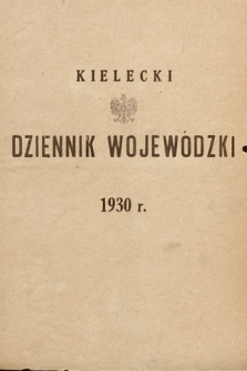 Kielecki Dziennik Wojewódzki. 1930, skorowidz alfabetyczny |PDF|