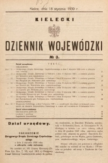 Kielecki Dziennik Wojewódzki. 1930, nr 3 |PDF|