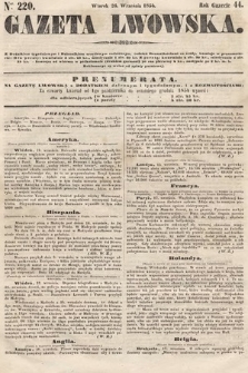 Gazeta Lwowska. 1854, nr 220