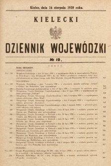 Kielecki Dziennik Wojewódzki. 1930, nr 19 |PDF|