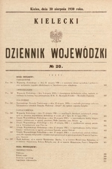 Kielecki Dziennik Wojewódzki. 1930, nr 20 |PDF|
