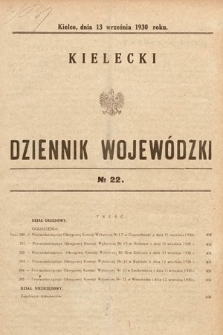 Kielecki Dziennik Wojewódzki. 1930, nr 22 |PDF|