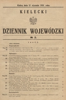 Kielecki Dziennik Wojewódzki. 1931, nr 2 |PDF|