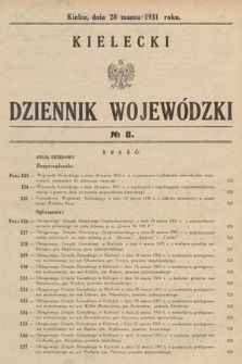 Kielecki Dziennik Wojewódzki. 1931, nr 8 |PDF|
