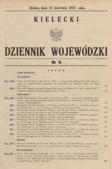 Kielecki Dziennik Wojewódzki. 1931, nr 9 |PDF|