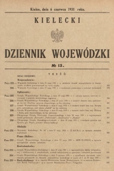 Kielecki Dziennik Wojewódzki. 1931, nr 13 |PDF|