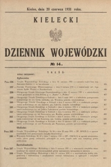 Kielecki Dziennik Wojewódzki. 1931, nr 14 |PDF|