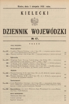 Kielecki Dziennik Wojewódzki. 1931, nr 17 |PDF|