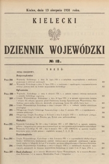Kielecki Dziennik Wojewódzki. 1931, nr 18 |PDF|