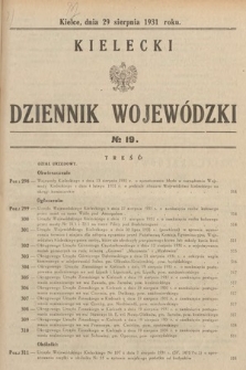Kielecki Dziennik Wojewódzki. 1931, nr 19 |PDF|