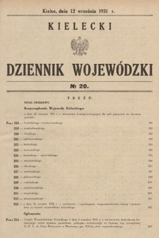 Kielecki Dziennik Wojewódzki. 1931, nr 20 |PDF|