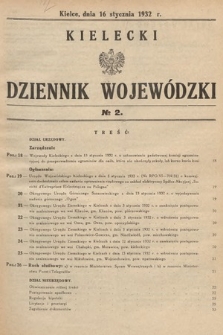 Kielecki Dziennik Wojewódzki. 1932, nr 2 |PDF|