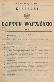 Kielecki Dziennik Wojewódzki. 1932, nr 3 |PDF|