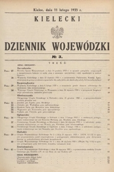 Kielecki Dziennik Wojewódzki. 1933, nr 3 |PDF|
