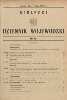 Kielecki Dziennik Wojewódzki. 1933, nr 16 |PDF|