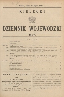 Kielecki Dziennik Wojewódzki. 1933, nr 17 |PDF|