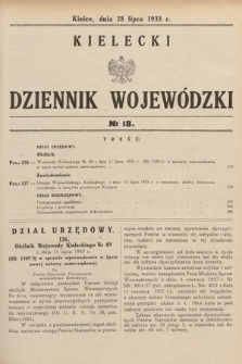 Kielecki Dziennik Wojewódzki. 1933, nr 18 |PDF|