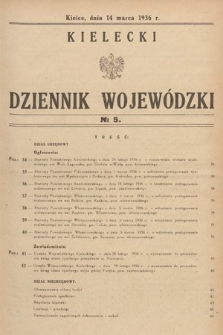 Kielecki Dziennik Wojewódzki. 1936, nr 5 |PDF|