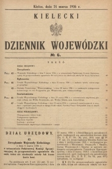Kielecki Dziennik Wojewódzki. 1936, nr 6 |PDF|