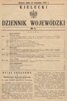 Kielecki Dziennik Wojewódzki. 1937, nr 1 |PDF|