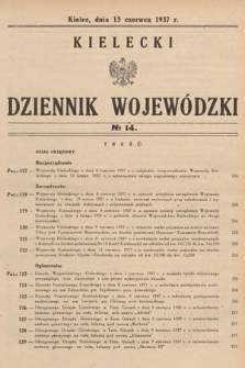 Kielecki Dziennik Wojewódzki. 1937, nr 14 |PDF|