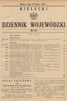 Kielecki Dziennik Wojewódzki. 1937, nr 17 |PDF|