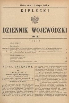 Kielecki Dziennik Wojewódzki. 1938, nr 3 |PDF|