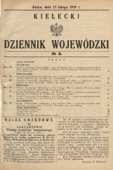 Kielecki Dziennik Wojewódzki. 1939, nr 3 |PDF|