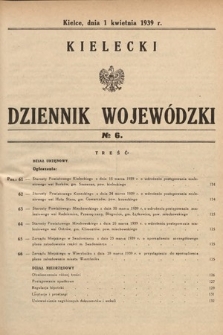 Kielecki Dziennik Wojewódzki. 1939, nr 6 |PDF|