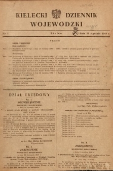 Kielecki Dziennik Wojewódzki. 1949, nr 1 |PDF|
