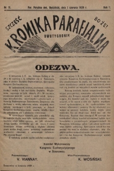 Kronika Parafjalna : dwutygodnik. 1929, nr 11 |PDF|