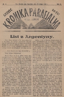 Kronika Parafjalna : dwutygodnik. 1930, nr 4 |PDF|