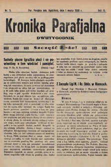 Kronika Parafjalna : dwutygodnik. 1930, nr 5 |PDF|