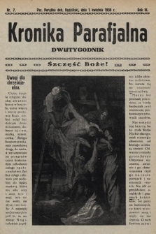 Kronika Parafjalna : dwutygodnik. 1930, nr 7 |PDF|