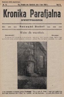 Kronika Parafjalna : dwutygodnik. 1930, nr 13 |PDF|