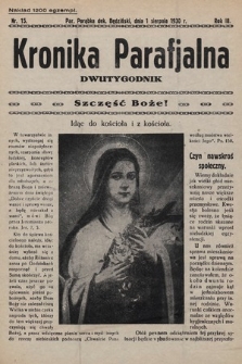 Kronika Parafjalna : dwutygodnik. 1930, nr 15 |PDF|