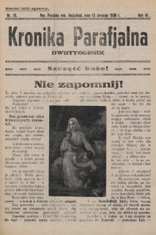 Kronika Parafjalna : dwutygodnik. 1930, nr 16 |PDF|