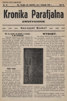 Kronika Parafjalna : dwutygodnik. 1930, nr 21 |PDF|