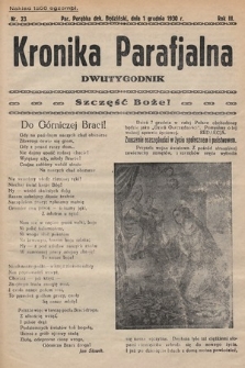 Kronika Parafjalna : dwutygodnik. 1930, nr 23 |PDF|