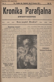 Kronika Parafjalna : dwutygodnik. 1931, nr 2 |PDF|