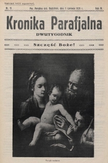 Kronika Parafjalna : dwutygodnik. 1931, nr 11 |PDF|