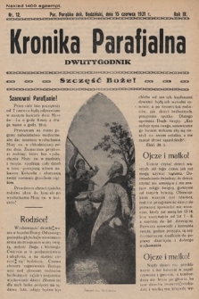 Kronika Parafjalna : dwutygodnik. 1931, nr 12 |PDF|