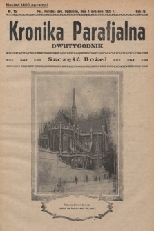 Kronika Parafjalna : dwutygodnik. 1931, nr 15 |PDF|