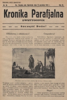 Kronika Parafjalna : dwutygodnik. 1931, nr 16 |PDF|